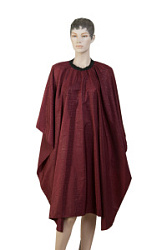 DEWAL Пеньюар для стрижки Буквы полиэстер бордовый 128*148 см на крючках купить недорого в интернет магазине Beauty Prof с доставкой по Хабаровску и регионам России