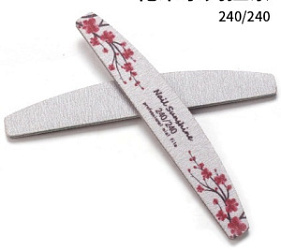 T&H Пилка для ногтей полумесяц 240/240 25 шт серая с принтом купить недорого в интернет магазине Beauty Prof с доставкой по Хабаровску и регионам России