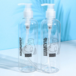 Дозатор для шампуля и кондиционера I love my body 2 шт 300 мл купить недорого в интернет магазине Beauty Prof с доставкой по Хабаровску и регионам России