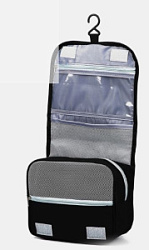 Косметичка-несессер дорожная на молнии и липучках с крючком черная 19,5*8*21,5см купить недорого в интернет магазине Beauty Prof с доставкой по Хабаровску и регионам России