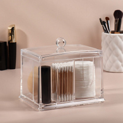 Органайзер для ватных дисков и палочек 3 секц 13*14*11см  купить недорого в интернет магазине Beauty Prof с доставкой по Хабаровску и регионам России