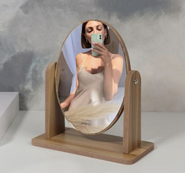 NEW! Зеркало настольное овальное 12*17 см 7508118 купить недорого в интернет магазине Beauty Prof с доставкой по Хабаровску и регионам России