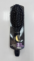HAIR BRUSH PRO Расческа массажная с ручкой 26,5 см овальная пластик черная купить недорого в интернет магазине Beauty Prof с доставкой по Хабаровску и регионам России