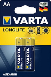 Батарейка Varta щелочная АА LR6 4106 Longlife 2 шт/бл