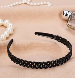 Ободок для волос Классика галант петельки черный  1,4 см купить недорого в интернет магазине Beauty Prof с доставкой по Хабаровску и регионам России