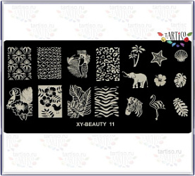 NAILS OPT Трафарет для стемпинга XY-BE11 120*60 мм купить недорого в интернет магазине Beauty Prof с доставкой по Хабаровску и регионам России
